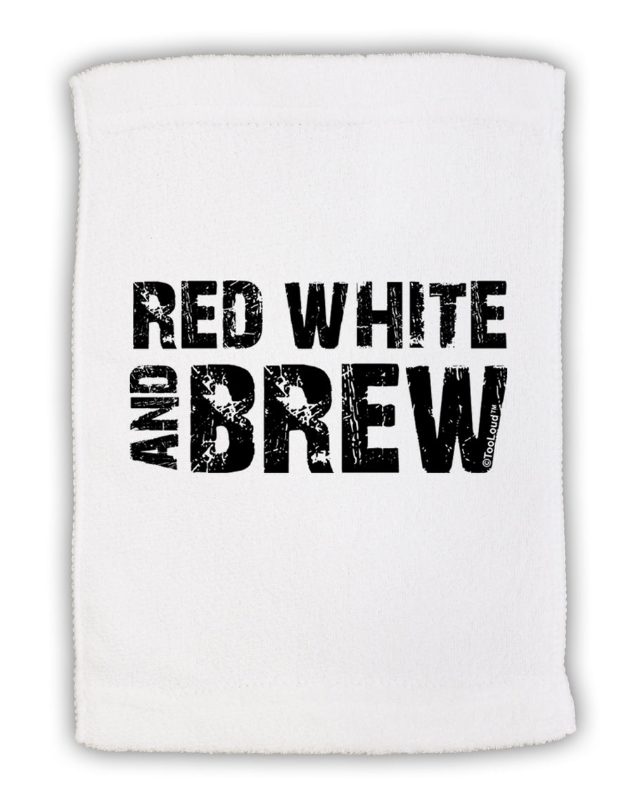 Red White and Brew Micro Terry Sport Towel 15 X 22 inches by TooLoud-Sport Towel-TooLoud-White-Davson Sales