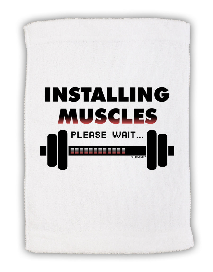 Installing Muscles Micro Terry Sport Towel 11 x 18 inches-TooLoud-White-Davson Sales