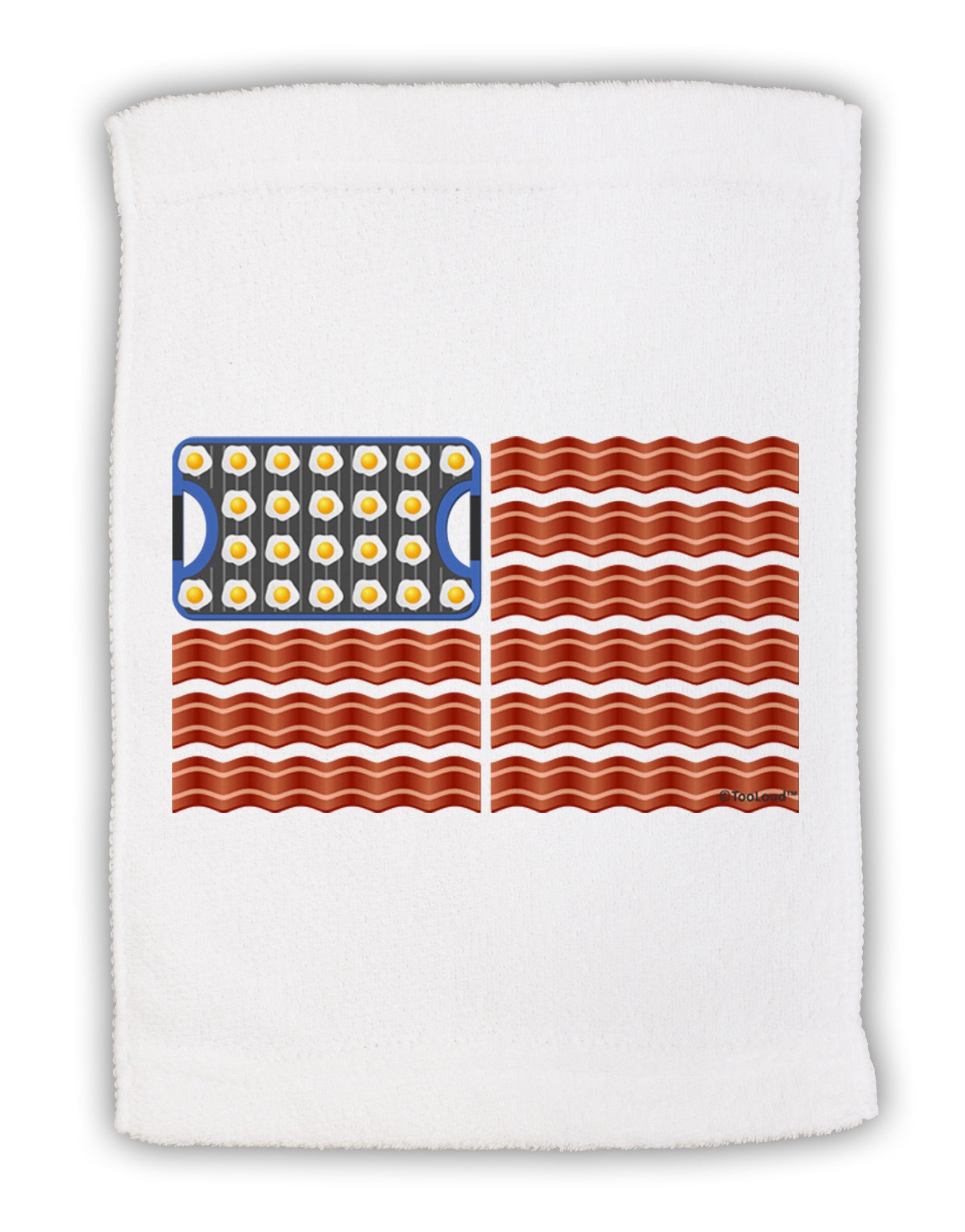 American Breakfast Flag - Bacon and Eggs Micro Terry Sport Towel 15 X 22 inches-Sport Towel-TooLoud-White-Davson Sales