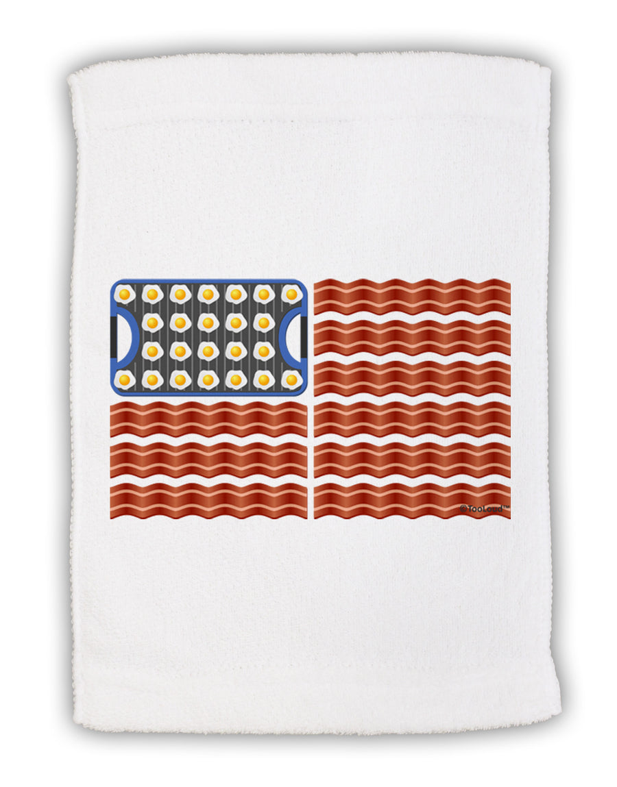 American Breakfast Flag - Bacon and Eggs Micro Terry Sport Towel 15 X 22 inches-Sport Towel-TooLoud-White-Davson Sales