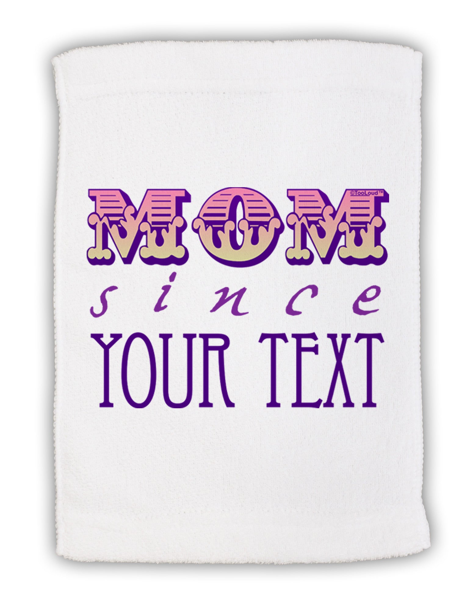Personalized Mom Since ___ Micro Terry Sport Towel 11 x 18 inches-TooLoud-White-Davson Sales