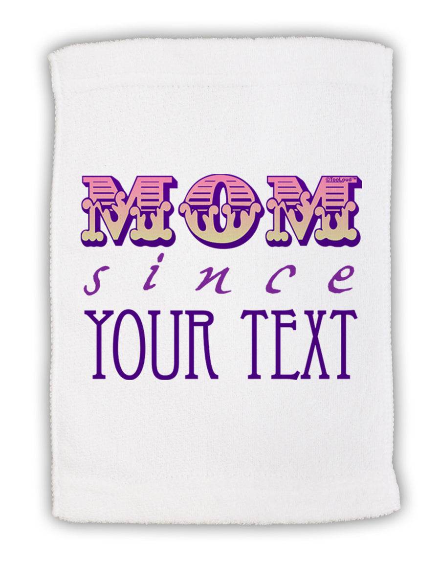 Personalized Mom Since ___ Micro Terry Sport Towel 11 x 18 inches-TooLoud-White-Davson Sales