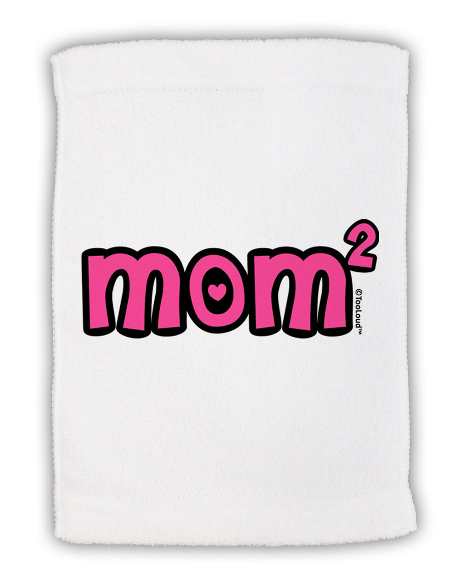 Mom Squared - Cute Mom of Two Design Micro Terry Sport Towel 15 X 22 inches by TooLoud-Sport Towel-TooLoud-White-Davson Sales