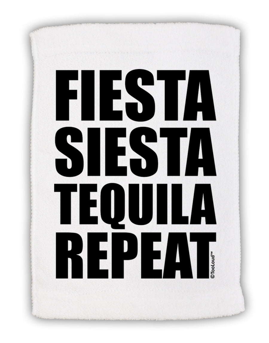 Fiesta Siesta Tequila Repeat Micro Terry Sport Towel 11 x 18 Inch by TooLoud-Sport Towel-TooLoud-White-Davson Sales