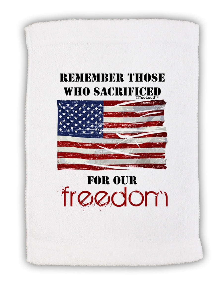 Remember - Veterans Micro Terry Sport Towel 11 x 18 inches-TooLoud-White-Davson Sales