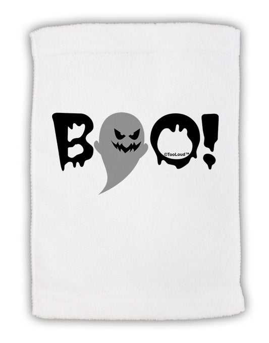 Scary Boo Text Micro Terry Sport Towel 11 x 18 inches-TooLoud-White-Davson Sales