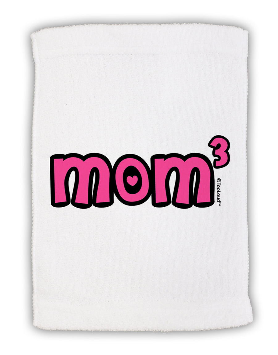 Mom Cubed - Cute Mom of Three Design Micro Terry Sport Towel 15 X 22 inches by TooLoud-Sport Towel-TooLoud-White-Davson Sales