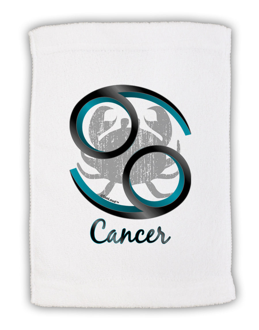 Cancer Symbol Micro Terry Sport Towel 11 x 18 inches-TooLoud-White-Davson Sales