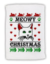 Meowy Christmas Cat Knit Look Micro Terry Sport Towel 15 X 22 inches by TooLoud-Sport Towel-TooLoud-White-Davson Sales