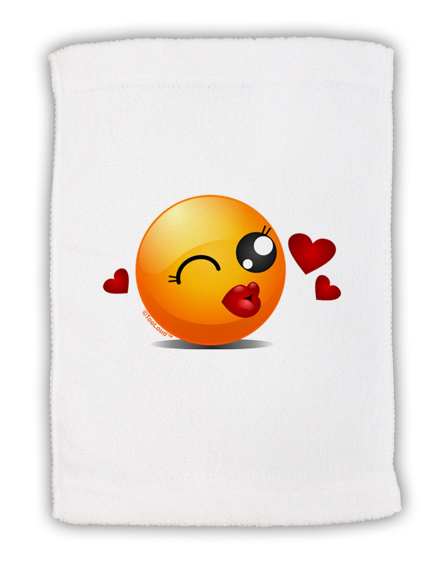 Kissy Face Emoji Girl Micro Terry Sport Towel 15 X 22 inches-Sport Towel-TooLoud-White-Davson Sales