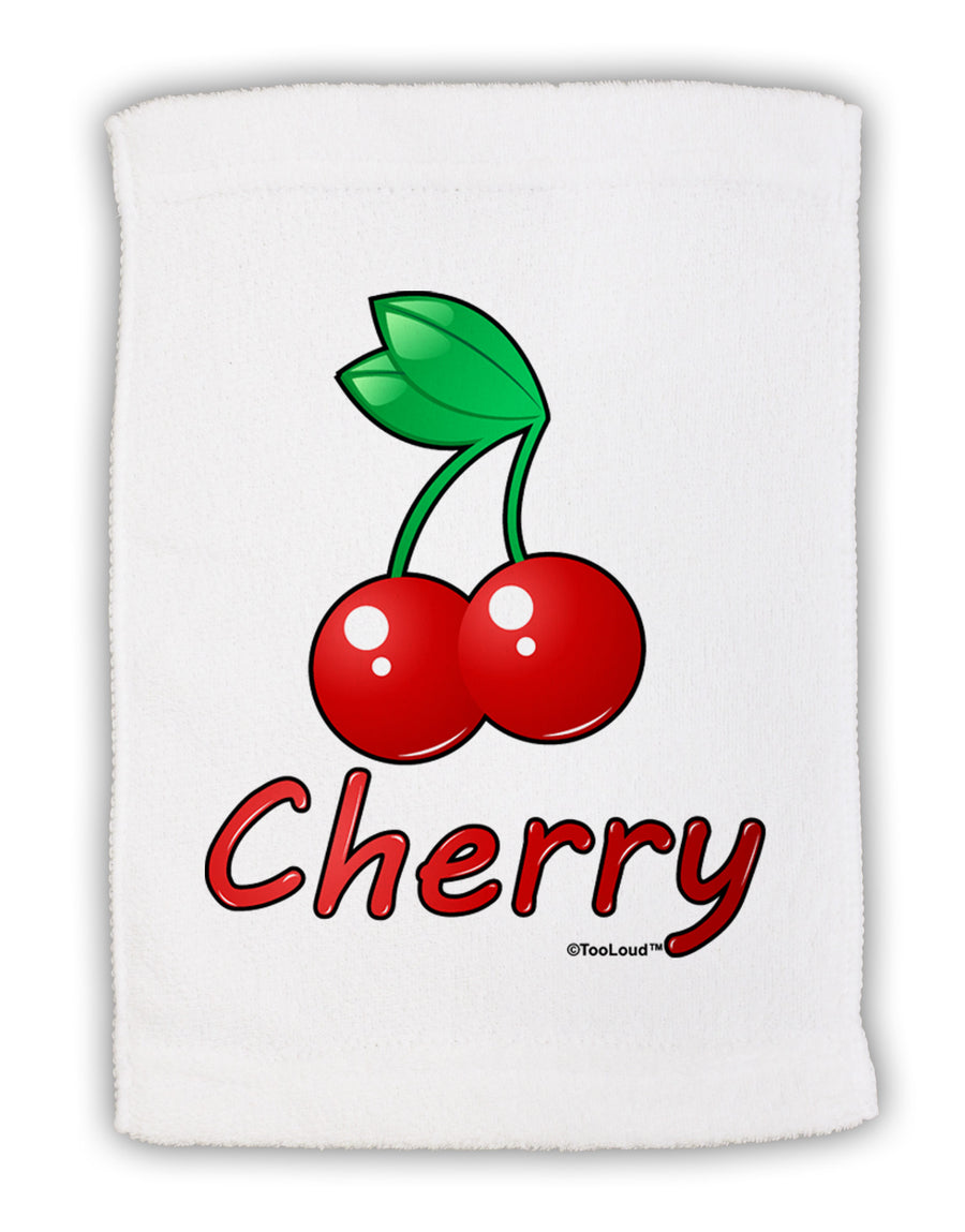 Cherry Text Micro Terry Sport Towel 11 x 18 inches-TooLoud-White-Davson Sales