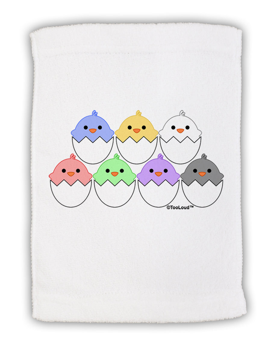 Cute Hatching Chicks Group Micro Terry Sport Towel 11 x 18 Inch by TooLoud-Sport Towel-TooLoud-White-Davson Sales