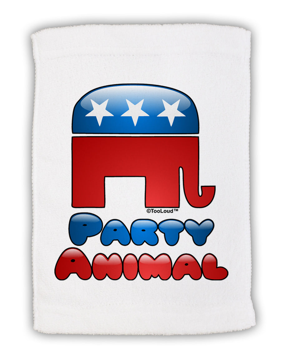 Republican Party Animal Micro Terry Sport Towel 11 x 18 inches-TooLoud-White-Davson Sales