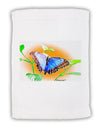 Blue Watercolor Butterfly Micro Terry Sport Towel 11 x 18 inches-TooLoud-White-Davson Sales