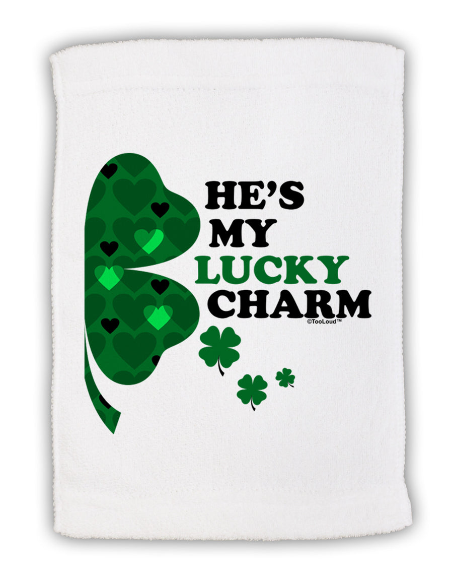 He's My Lucky Charm - Right Micro Terry Sport Towel 11 x 18 inches-TooLoud-White-Davson Sales