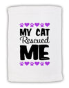 My Cat Rescued Me Micro Terry Sport Towel 11 x 18 inches-TooLoud-White-Davson Sales