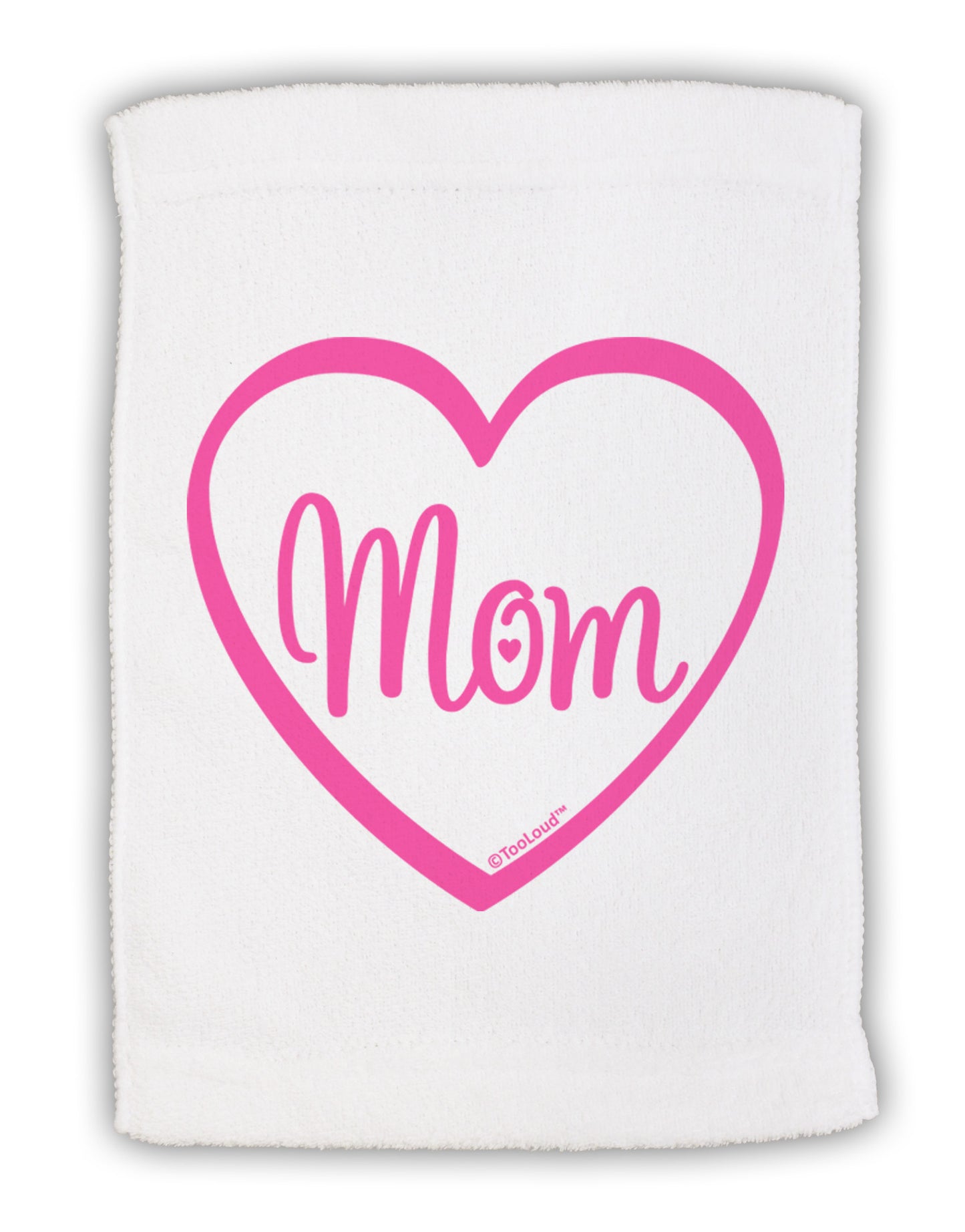 Mom Heart Design - Pink Micro Terry Sport Towel 15 X 22 inches by TooLoud-Sport Towel-TooLoud-White-Davson Sales