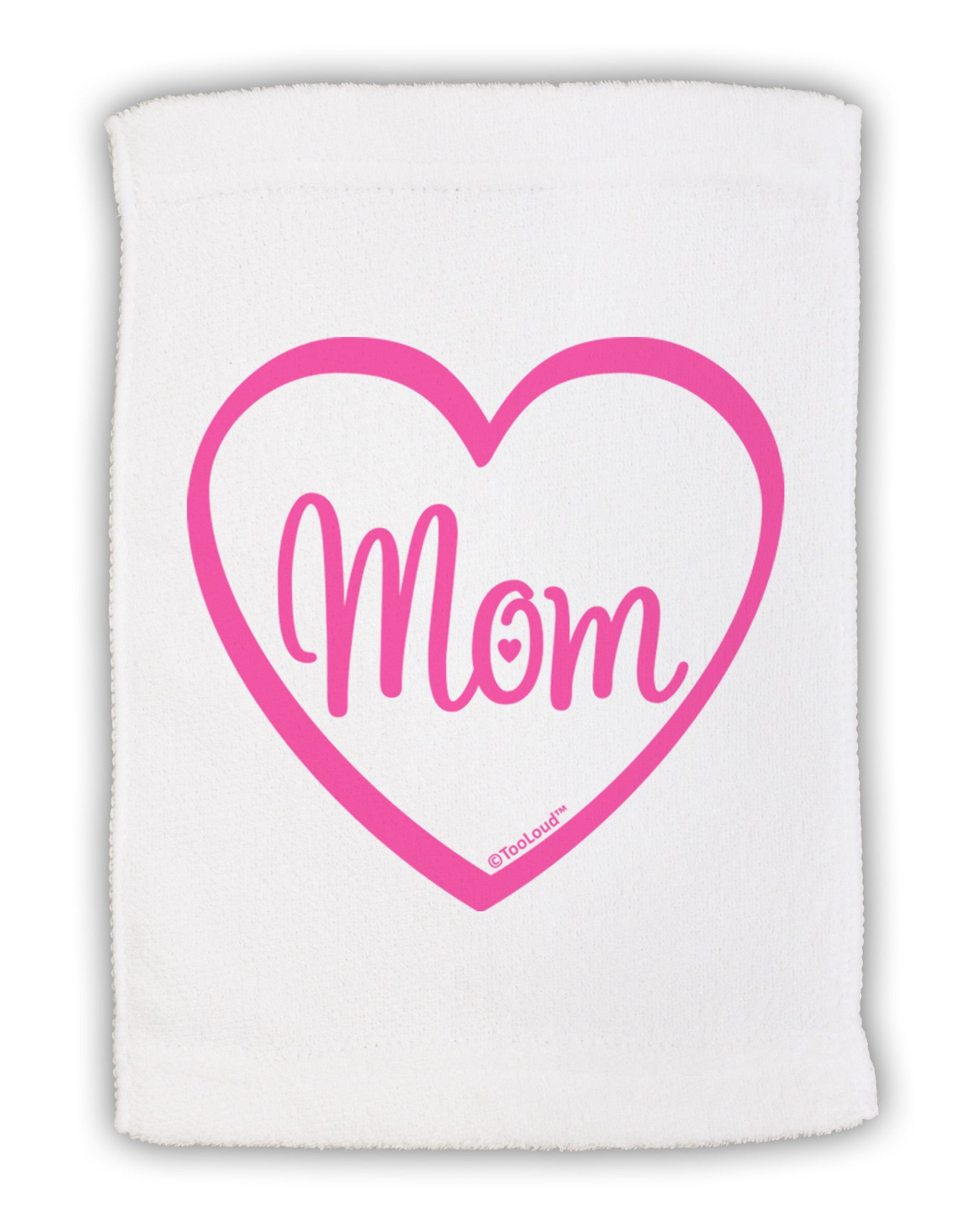 Mom Heart Design - Pink Micro Terry Sport Towel 15 X 22 inches by TooLoud-Sport Towel-TooLoud-White-Davson Sales
