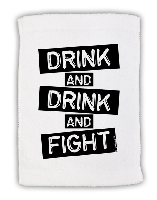 Drink and Drink and Fight Micro Terry Sport Towel 11 x 18 inches-TooLoud-White-Davson Sales