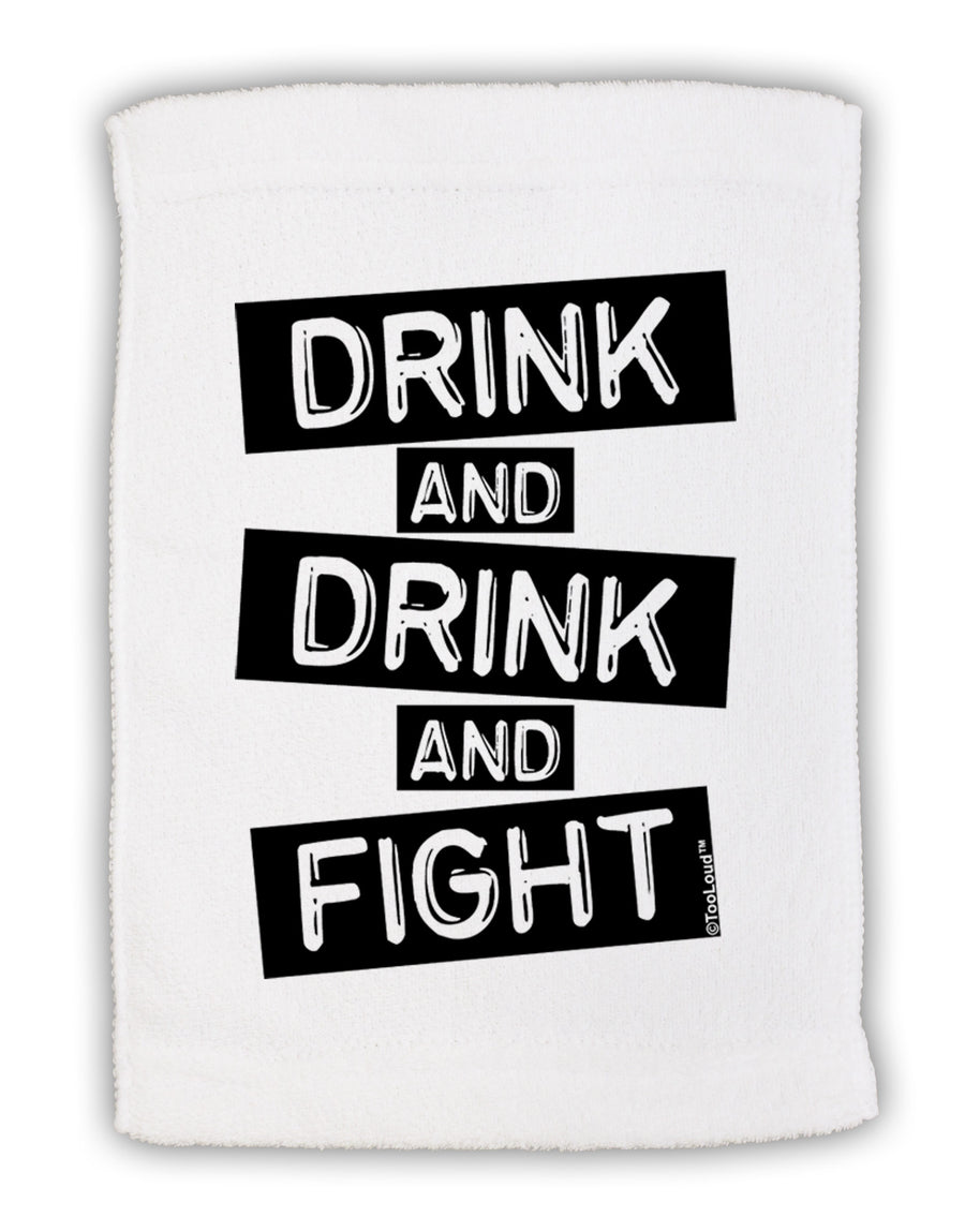 Drink and Drink and Fight Micro Terry Sport Towel 11 x 18 inches-TooLoud-White-Davson Sales