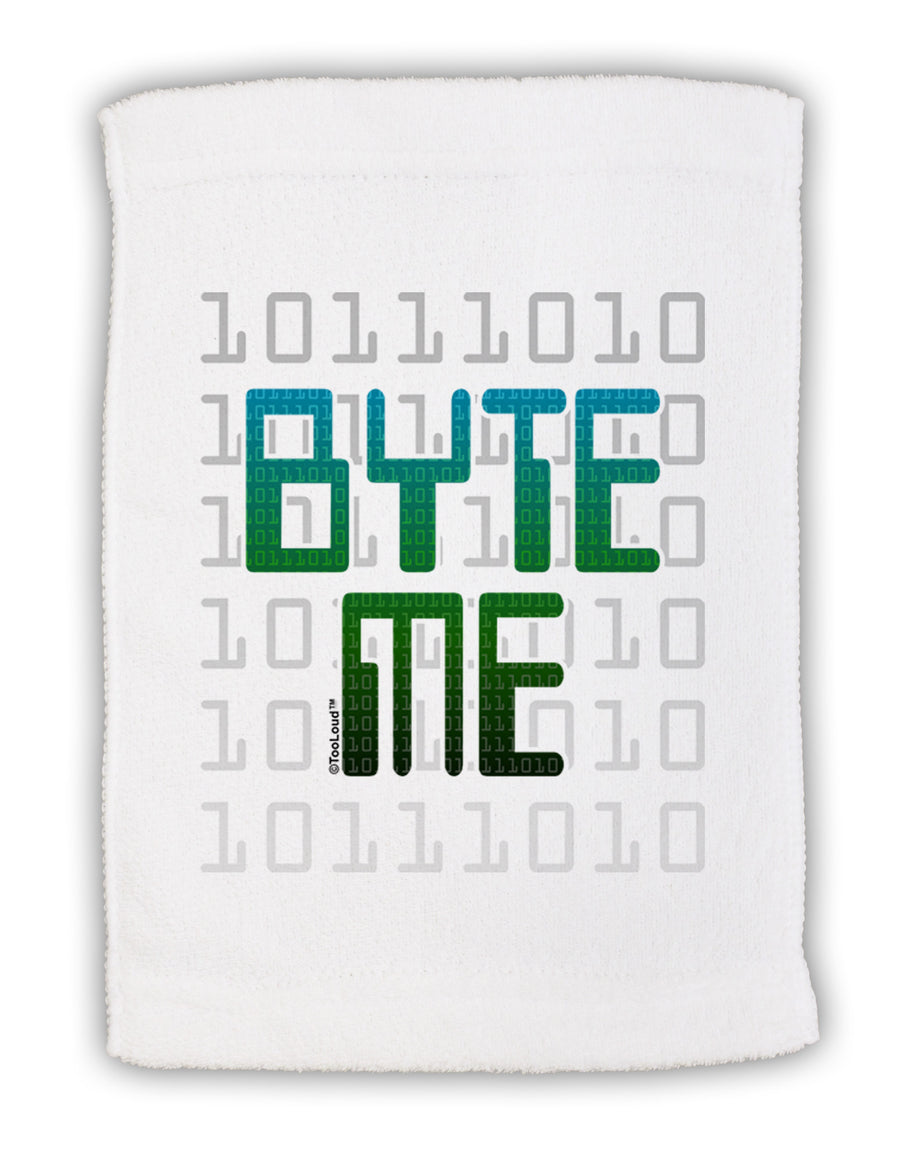 Byte Me Micro Terry Sport Towel 11 x 18 inches-TooLoud-White-Davson Sales