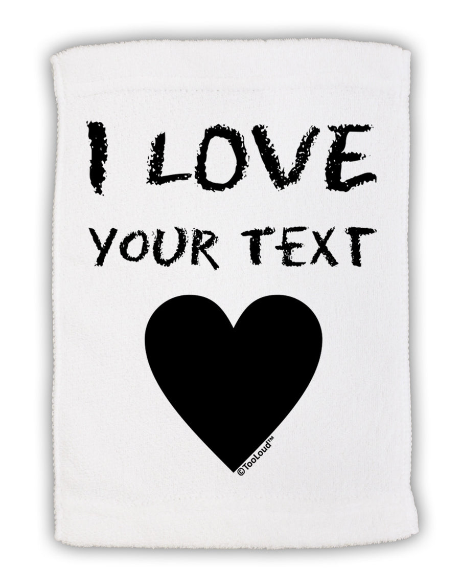 Personalized I Love Customized Micro Terry Sport Towel 11 x 18 inches-TooLoud-White-Davson Sales