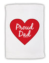 Proud Dad Heart Micro Terry Sport Towel 15 X 22 inches by TooLoud-Sport Towel-TooLoud-White-Davson Sales