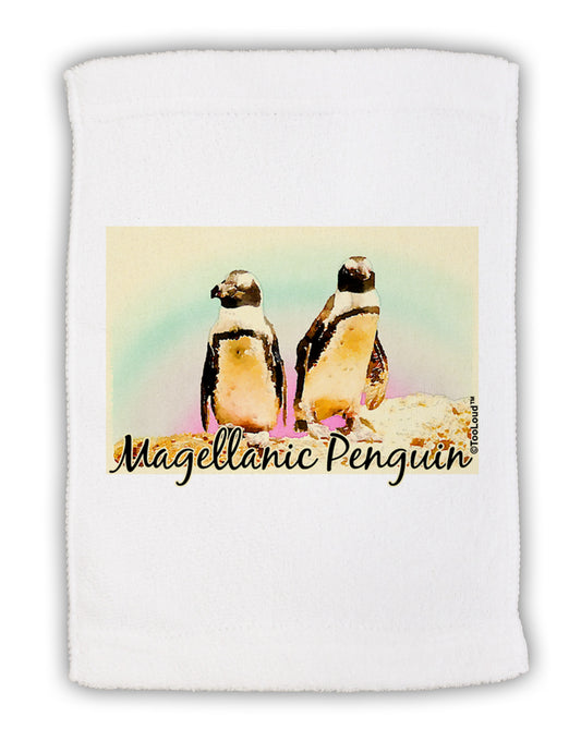 Magellanic Penguin Text Micro Terry Sport Towel 11 x 18 inches-TooLoud-White-Davson Sales