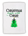 Begins With Christ Micro Terry Sport Towel 11 x 18 inches-Sport Towel-TooLoud-White-Davson Sales