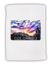 Colorado Rainbow Sunset Text Micro Terry Sport Towel 11 x 18 inches-Sport Towel-TooLoud-White-Davson Sales