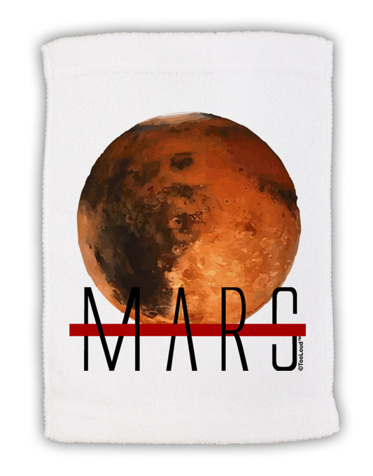 Planet Mars Text Micro Terry Sport Towel 11 x 18 inches-TooLoud-White-Davson Sales