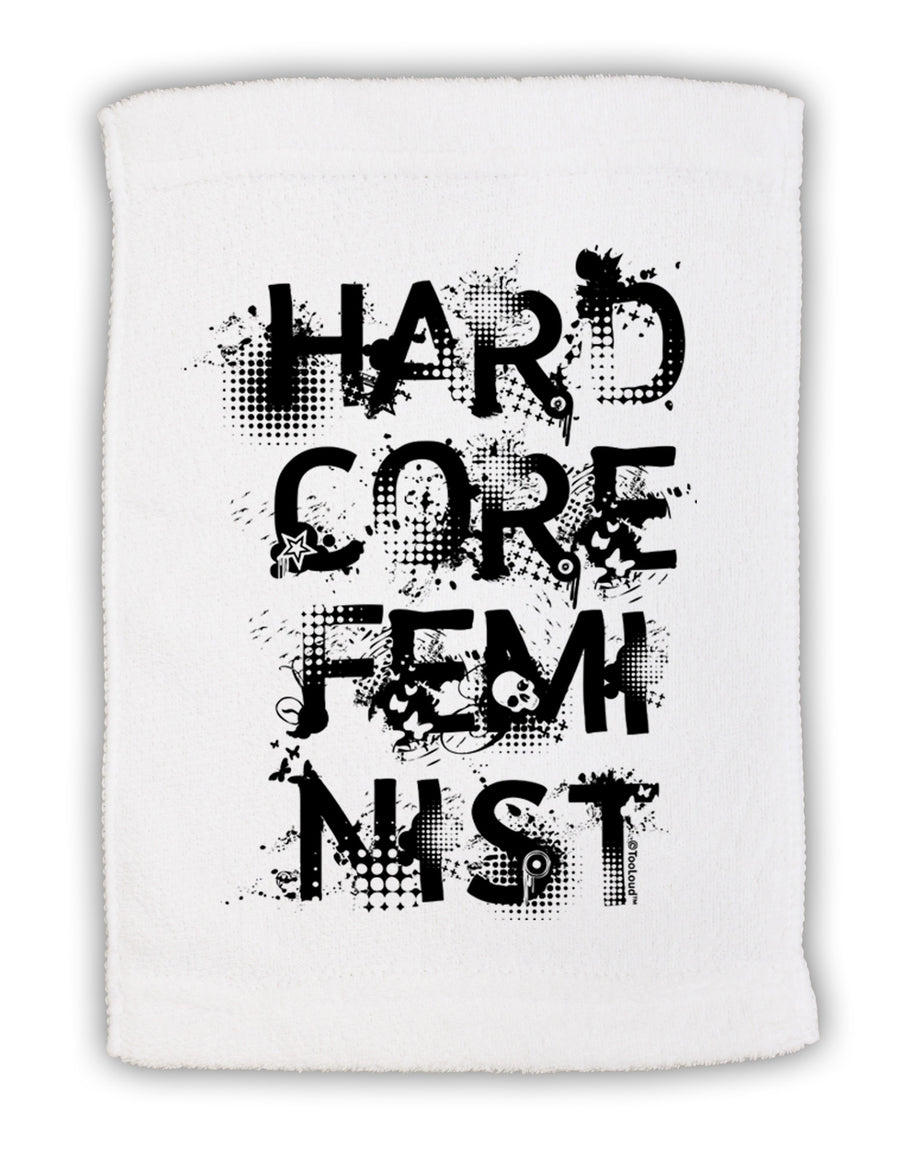 Hardcore Feminist Micro Terry Sport Towel 15 X 22 inches-Sport Towel-TooLoud-White-Davson Sales