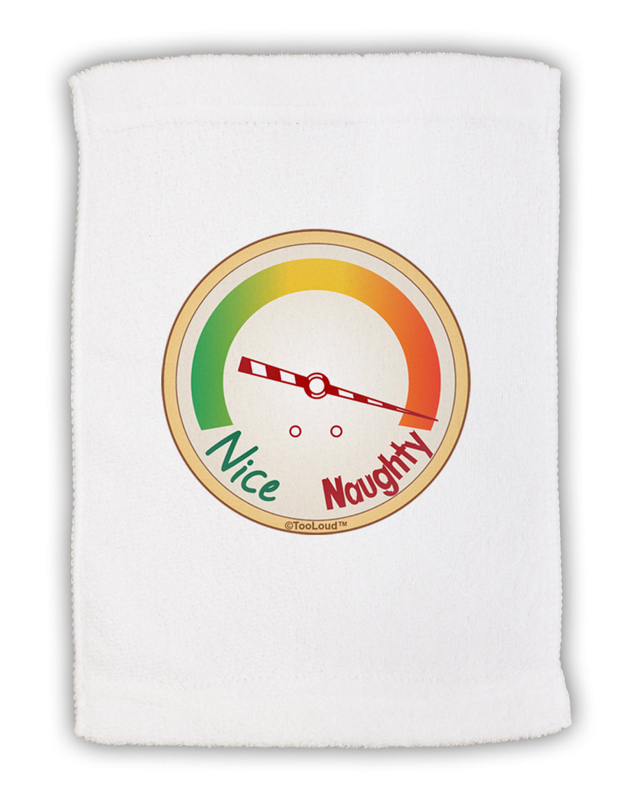 Naughty or Nice Meter Naughty Micro Terry Sport Towel 11 x 18 inches-TooLoud-White-Davson Sales