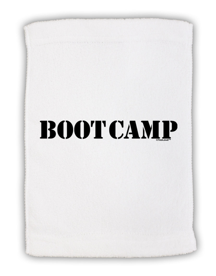 Bootcamp Military Text Micro Terry Sport Towel 11 x 18 inches-TooLoud-White-Davson Sales