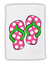 Cute Polka Dot Flip Flops - Pink and Green Micro Terry Sport Towel 15 X 22 inches-Sport Towel-TooLoud-White-Davson Sales