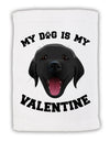 My Dog is my Valentine Black Micro Terry Sport Towel 11 x 18 inches-Sport Towel-TooLoud-White-Davson Sales