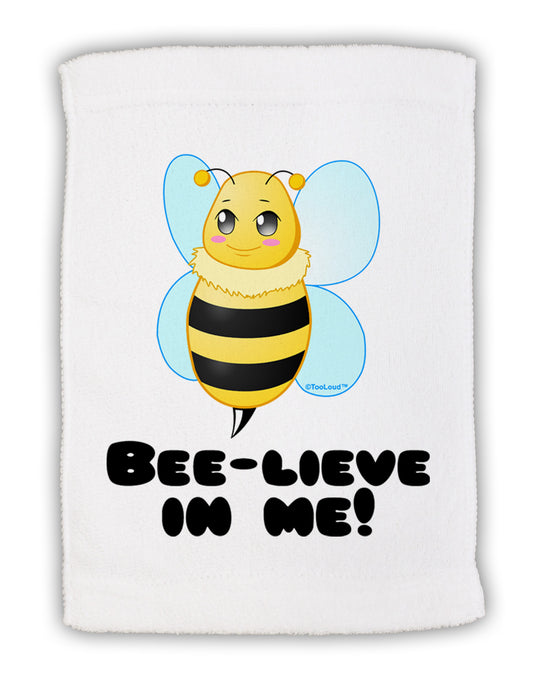 Bee-lieve In Me Micro Terry Sport Towel 11 x 18 inches-TooLoud-White-Davson Sales