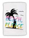 Beach Please - Summer Colors with Palm Trees Micro Terry Sport Towel 15 X 22 inches-Sport Towel-TooLoud-White-Davson Sales