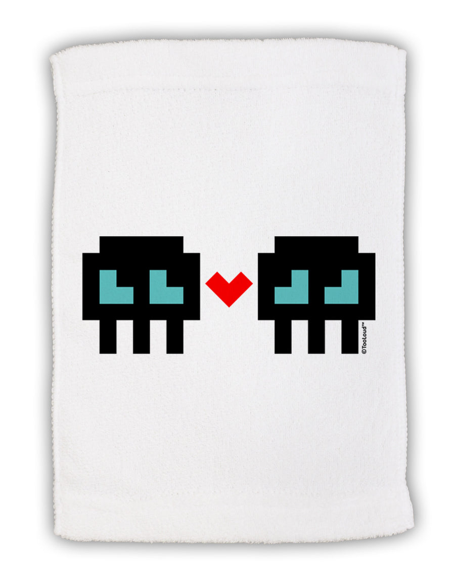 8-Bit Skull Love - Boy and Boy Micro Terry Sport Towel 15 X 22 inches-Sport Towel-TooLoud-White-Davson Sales