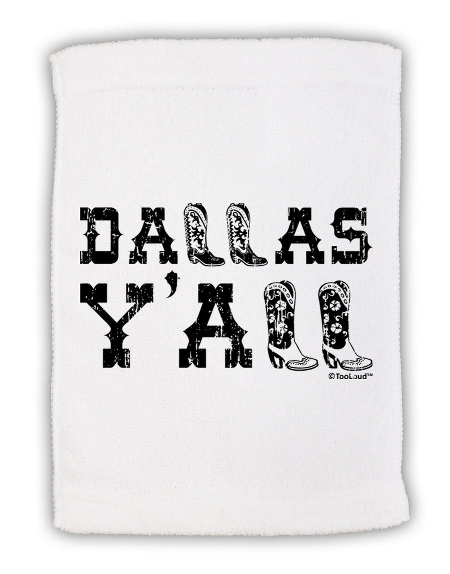 Dallas Y'all - Boots - Texas Pride Micro Terry Sport Towel 11 x 18 Inch by TooLoud-Sport Towel-TooLoud-White-Davson Sales