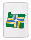 Portland Oregon Flag Micro Terry Sport Towel 11 x 18 inches-TooLoud-White-Davson Sales