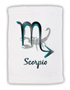 Scorpio Symbol Micro Terry Sport Towel 11 x 18 inches-TooLoud-White-Davson Sales