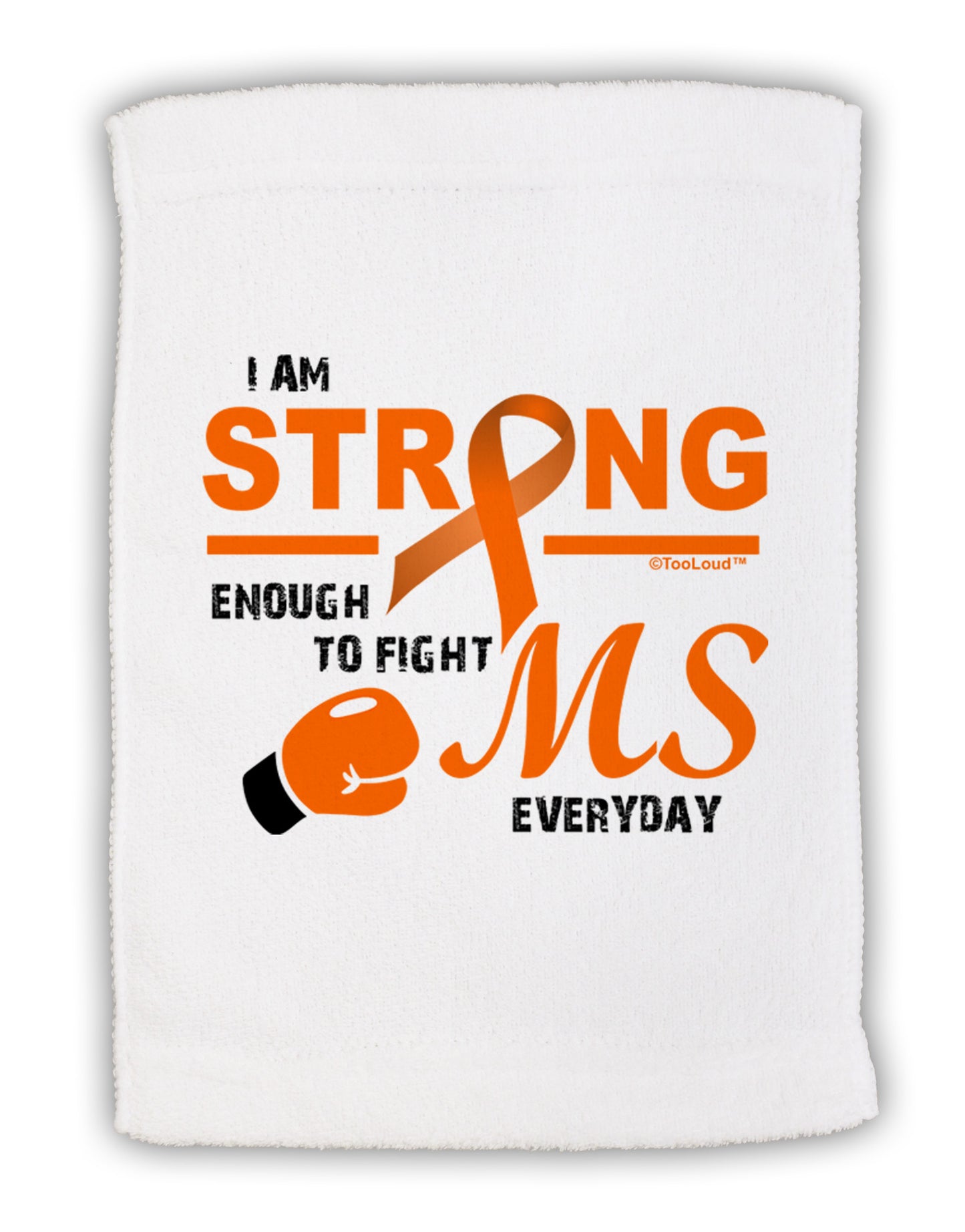 MS - I Am Strong Micro Terry Sport Towel 15 X 22 inches-Sport Towel-TooLoud-White-Davson Sales