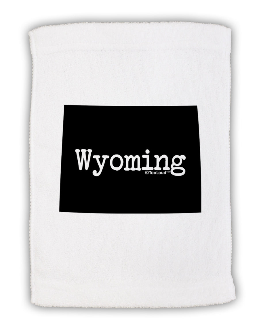 Wyoming - United States Shape Micro Terry Sport Towel 11 x 18 Inch-Sport Towel-TooLoud-White-Davson Sales