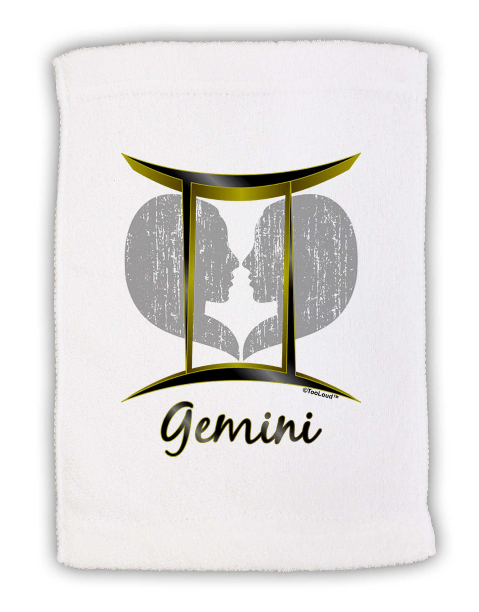 Gemini Symbol Micro Terry Sport Towel 11 x 18 inches-TooLoud-White-Davson Sales