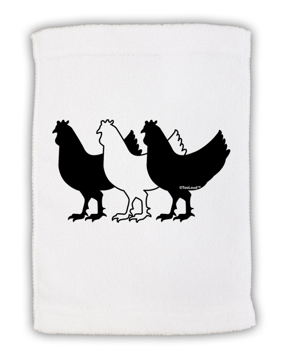 Three French Hens Micro Terry Sport Towel 11 x 18 inches-TooLoud-White-Davson Sales