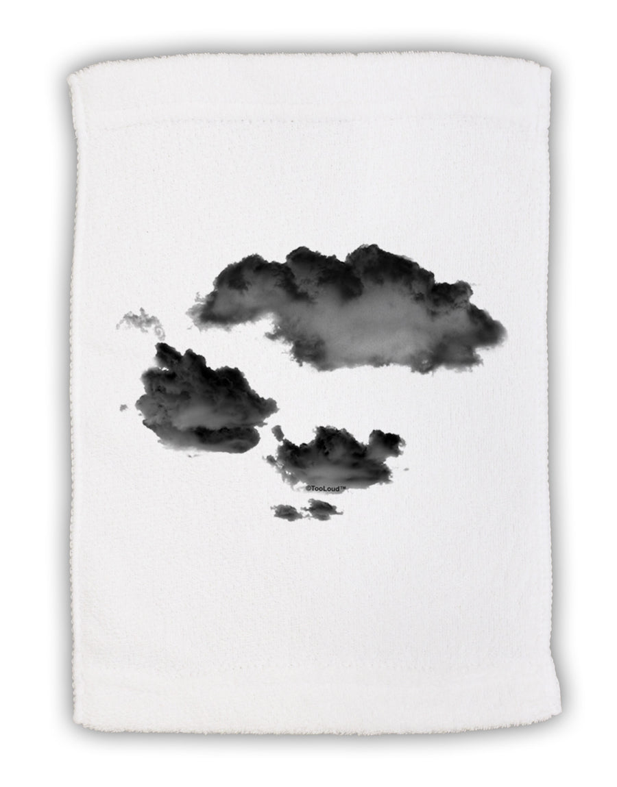 Inverted Puffy Clouds Micro Terry Sport Towel 11 x 18 inches-TooLoud-White-Davson Sales