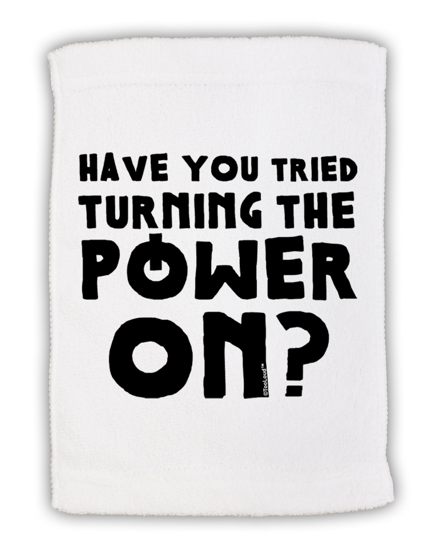 Turning the Power On Micro Terry Sport Towel 15 X 22 inches by TooLoud-Sport Towel-TooLoud-White-Davson Sales