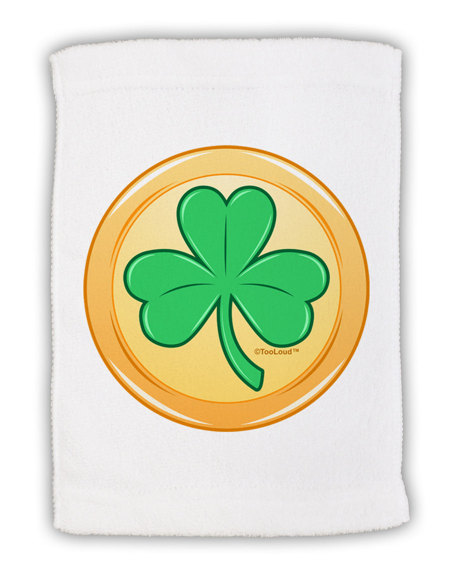 Shamrock Button Vector Design Micro Terry Sport Towel 11 x 18 Inch by TooLoud-Sport Towel-TooLoud-White-Davson Sales