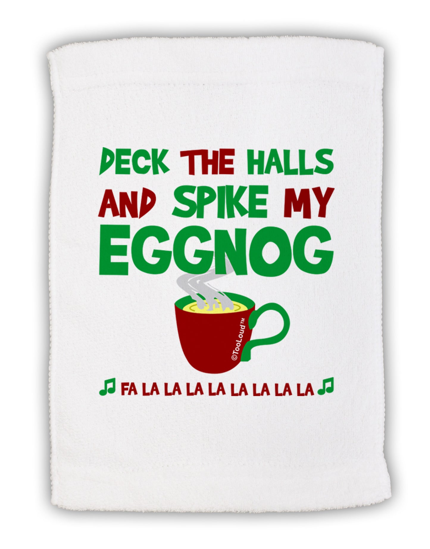 Spike My Eggnog Micro Terry Sport Towel 11 x 18 inches-TooLoud-White-Davson Sales